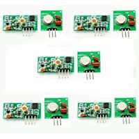 ARCELI 5pcs 433Mhz Transmisor de RF y Kit de Enlace de Receptor para Arduino
