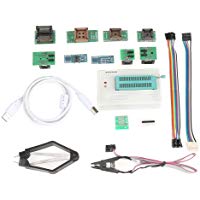Programador USB, USB programador flash PIC universal EEPROM FLASH 8051 AVR MCU GAL PIC circuitos l&oacute;gicos programables TL866II Plus Kit Programador con 10 adaptadores