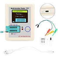 Probador de Transistores npn,Medidor de ESR PNP y NPN para MOSFET de canal N/P, JFET, Diodo,Tiristor, Transistor, Resistencia, Condensador,Pantalla de Retroiluminaci&oacute;n LCD de 128 * 64