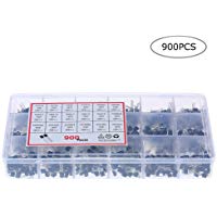 900 unids Transistores de potencia NPN PNP, transistor de potencia 18 valor bipolar triodo transistor Caja Kit A1015-2N5551 DIY