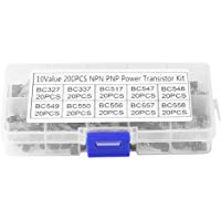 Transistores de Potencia NPN PNP Bipolar Transistor TO-92 10 valores (BC327 BC337 BC517 BC547 BC548 BC549 BC550 BC556 BC557 BC558) 200pcs
