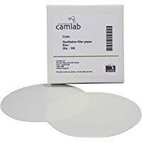 Camlab 1171067&nbsp;Grado 111&nbsp;[4] Filtros de papel de filtro cualitativo, R&aacute;pido, 55&nbsp;mm de di&aacute;metro (100&nbsp;unidades)