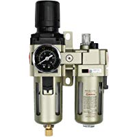 Nuevo Separador de agua Reductor de presi&oacute;n Compresor de aire comprimido para compresor de aire comprimido, filtro de 3/8 pulgadas y neblina de aceite con tapa