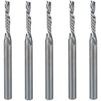 UE _ hozly 3.175&nbsp;x 2&nbsp;x 12&nbsp;mm mano izquierda sola flauta downcut Spiral brocas para madera de corte de alta eficiencia acr&iacute;lico (pl&aacute;stico y aluminio placa Pack de 5