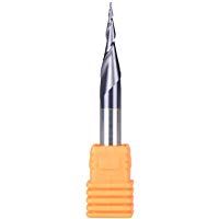 spetool carburo CNC molinillo de grabado de trinchar herramienta c&oacute;nica cortador con 6&nbsp;mm v&aacute;stago hrc55&nbsp;TiAlN recubierto, punta de 0,25&nbsp;mm de radio