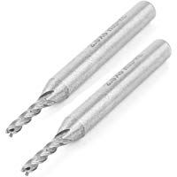 sourcingmap 2 pcs 2.5mmx6mm 4 Flautas HSSAL cortador de mango recto de la cortadora CNC taladro metal