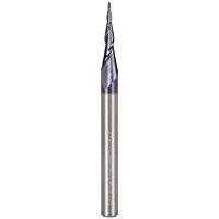SpeTool R0.25*D4 Fresa de Forma C&oacute;nica de Carburo 2 Flautas Cortador Tapered End Mill Bola Nariz Recubierto de TiAlN