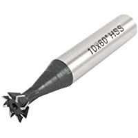 DealMux Tratamiento de la madera de 10 mm x 60 Grado de cola de milano HSS Fresa Router Bit