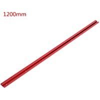 ExcLent 400-1200Mm Red Aluminum Alloy 45 Type T-Track Woodworking T-Slot Miter Track/Table Saw Router Miter Gauge - 1200mm