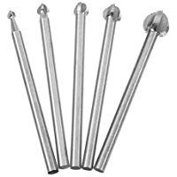 Farwind - Cuchillos de tallado de madera con forma de bola de acero blanco, 5 piezas, 3 &ndash; 8 mm, v&aacute;stago de 3 mm