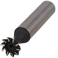 WEONE 10mm doble filo Plata Dia 60&deg; HSS Cortador de cola de milano trabajo del metal molino de extremo 10 flautas