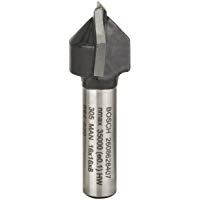 Bosch 2 608 628 407 - Fresas para ranuras en V - 8 mm, D1 16 mm, L 16 mm, G 45 mm, 90&deg; (pack de 1)