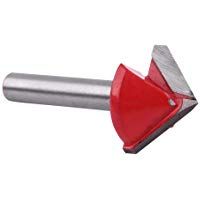Akozon V de Nut Router Bit Tungsteno Acero Madera Edici&oacute;n CNC Fresa 3D para fresadora (6 * 22 MM * 90 &deg;)
