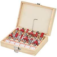 KKmoon 12 UNIDS Fresa Fresa de Fresa Juego de 8mm Shank Mill Carpinter&iacute;a Herramienta de Cortadores de Madera para Piso Hecho A Mano Grabado de Corte