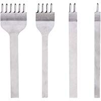 Ndier 4pcs del Cuero DIY Perforadoras Herramientas Artesanales Costura Herramienta De Inserci&oacute;n Establecen mm