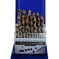 LARS360 &reg; Metal broca Set Broca sets 25 Pcs Juego de brocas para metal (HSS lijada, taladro de mano profesional de piedra machos Juego de brocas espiral broca