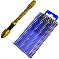 20pc Micro ACERO R&Aacute;PIDO Mini Taladros De La Torcedura & amp; Arqu&iacute;medes Pivote Perno De La Cabeza Vice Relojero