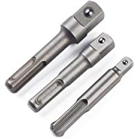 OUNONA - Juego de 3 adaptadores de enchufe de 1/4" 3/8" 1/2" de impacto cuadrado conector de extensi&oacute;n adaptador de broca de potencia