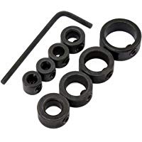 HSeaMall 3-16mm Taladro de la profundidad del taladro de la parada del collar del ancla del localizador del anillo del espaciador del localizador del localizador de la herramienta de la madera duradera con la llave hexagonal 8PCS
