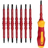 Malayas&reg; Juego de 7pzas Destornillador y Atornillador para Electricista a 500V Reemplazable con Mango Ergon&oacute;mico