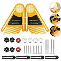 BUZIFU 2pcs Featherboard Doble Pluma Ajustable Featherboard Multiusos Conjunto de tablero de plumas para Sierras de Mesa Sierras de Cinta Herramientas para Trabajar la madera