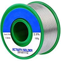 Fixget 1 mm Alambre para Soldar sin Plomo, Sn97.3% Colofonia 2% Cu0.7% N&uacute;cleo de Colofonia para Soldadura El&eacute;ctrica, 100 g (Soldar sin Plomo)