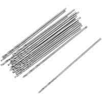 Broca helicoidal - SODIAL(R) 20pzs 0.5mm diametro Broca helicoidal espiral de a metal de cana recta