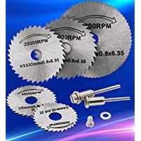 T-wilker 7pcs hoja de sierra circular HSS vio la herramienta rotatoria Dremel Cuchillas discos de corte Adecuado para la Madera, pl&aacute;stico, fibra de vidrio, cobre, aluminio y metal Hoja delgada