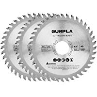 Gunpla 3 Piezas Disco de TCT Hojas de Sierra Circular para Madera Contrachapada 115 mm x 22 mm 40 Dientes