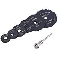 Akozon Hoja de sierra circular 7pcs HSS Discos Corte Diamante Rotatorio para la Madera, pl&aacute;stico, fibra de vidrio, cobre, aluminio y metal Hoja delgada
