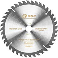 S&R Hoja Sierra Circular de 160 mm x 20 mm (+ 16 mm anillo) x2,2mm 40D / Disco de Corte Madera. Calidad profesional
