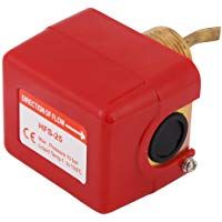 1PC Walfront Rojo Interruptor de Lat&oacute;n de Control de Flujo de Agua de Bomba Conexi&oacute;n de Rosca NPT con 5 Paletas V&aacute;lvula de Cierre