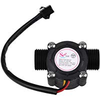 Sensor flujo agua hilo rosca alta precisi&oacute;n G3 / 4 Sensor de caudal de efecto Hall ligero Sensor de flujo 1-30L / min negro