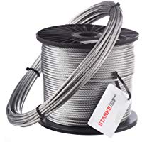 STANKE 100m cable de acero 8mm 6x19 Cuerda de acero bosque cuerda del cabrestante cuerda alambre de acero galvanizada