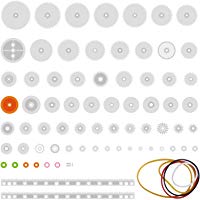Quimat 75 Tipos de Engranaje Pl&aacute;stico para Bricolaje de Modelos / Robot / Caja de Cambios QY12