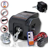 DMS ESWB-01 - Cabestrante el&eacute;ctrico de 12&nbsp;V, 4990&nbsp;kg, con mando a distancia, torno de motor, malacate, torno de cable motorizado