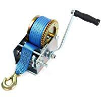 FreeTec Torno de correa de manivela,10M mano Cabestrante 1130 kg (2500 LBS)