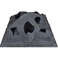 TFN Manta De Entretenimiento Para Mascotas Alfombra De Juguete Con Cueva Para Animales Peque&ntilde;os Nylon Resistente Al Fuego Negro