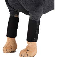 POPETPOP Manguito de Compresi&oacute;n Canina para Perros Proteger el Vendaje para heridas para heridas con Cicatrizaci&oacute;n y Protecci&oacute;n contra esguince Tama&ntilde;o M (Negro)
