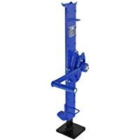 ECD Germany Gato mec&aacute;nico con Cremallera en Acero 1,5 toneladas Elevador de Carga Extensible con manivela y asa de Transporte Base de Placa 14 cm x 13 cm