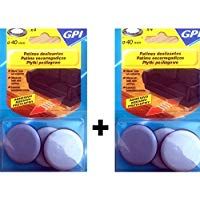 GPI&nbsp;&ndash;&nbsp;Lote de 8&nbsp;discos especiales para desplazar grandes muebles. Di&aacute;metro de 40 mm con tecnolog&iacute;a patentada "Glisdome".