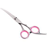 zrshygs Pet Grooming Tijeras Perros 6"Acero Inoxidable Pet Gromming Hoja Curva Tijeras Perro Gato Corte Tijeras de Pelo Peluquer&iacute;a