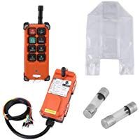 Control remoto industrial inal&aacute;mbrico Interruptor de control remoto industrial a prueba de polvo para montacargas el&eacute;ctricos Gr&uacute;as de elevaci&oacute;n y conducci&oacute;n industrial 1 Transmisor + 1 Receptor 24V DC