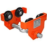 ECD Germany Carretilla para polipasto Carro polipasto simple Polipasto simple para riel 0,5t 50-220mm