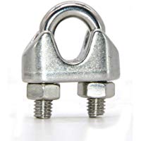 10 abrazaderas de acero inoxidable para cable de alambre de 3/4/5/6/8 mm con perno en U para sujecci&oacute;n de sill&iacute;n, M5, 10