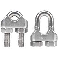IMAGINE 10pcs M6 1/4" 6mm 304 Alambre de acero inoxidable cable cuerda clip abrazadera U perno sujetador de sill&iacute;n (M6)