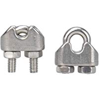 IMAGINE 10pcs M3 1/8" 3mm 304 Alambre de acero inoxidable cable cuerda clip abrazadera U perno sujetador de sill&iacute;n (M3)