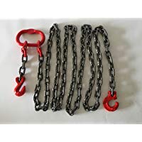 Cadena forestal redonda, 4 m, 8 mm, con acortamiento y gancho de suspensi&oacute;n, 8 x 31 mm, pulida, calidad especial