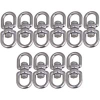 Yibuy - Anillo Giratorio con Ojo a Ojo (10 x M4, 6 mm de di&aacute;metro, Acero Inoxidable 304)