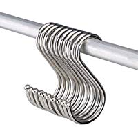 AUTOECHO&reg; 20 PCS Ganchos de Acero Inoxidable Multiuso S para Colgar - Bastidores de ollas de Cocina Gancho de S - Ganchos de Alta Resistencia en Forma de S para Utensilios Planos Ra&iacute;les de Bastidor